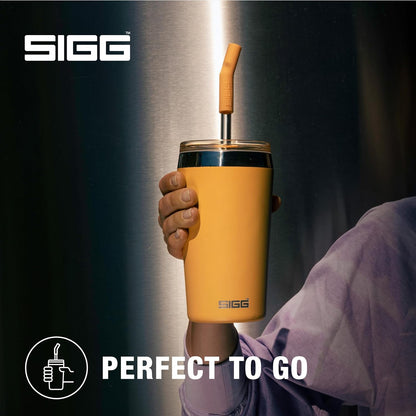 SIGG Helia Insulated Travel Mug – Stainless Steel Tumbler with Glass Straw