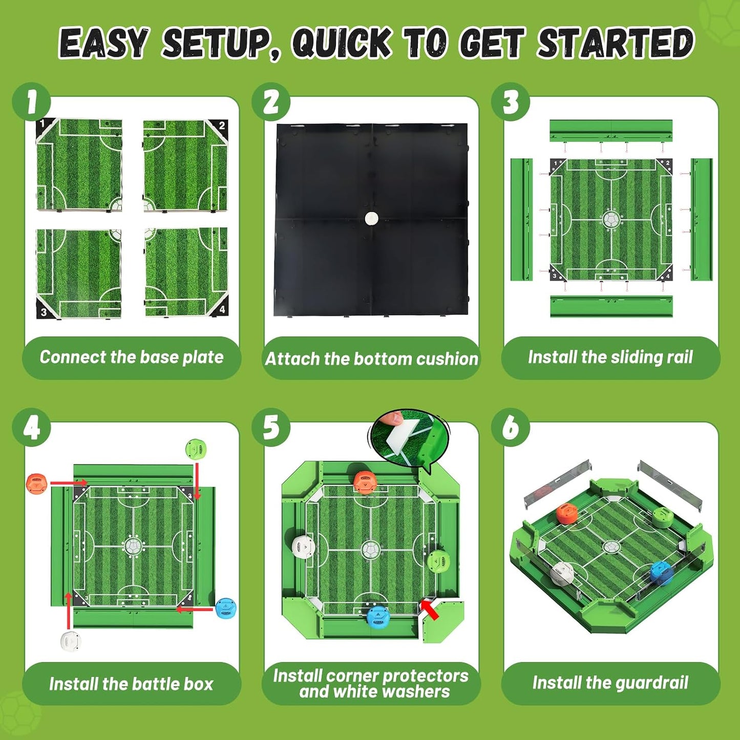 Remote Control Foosball Game – Large 2-4 Player Tabletop Soccer Set for Kids