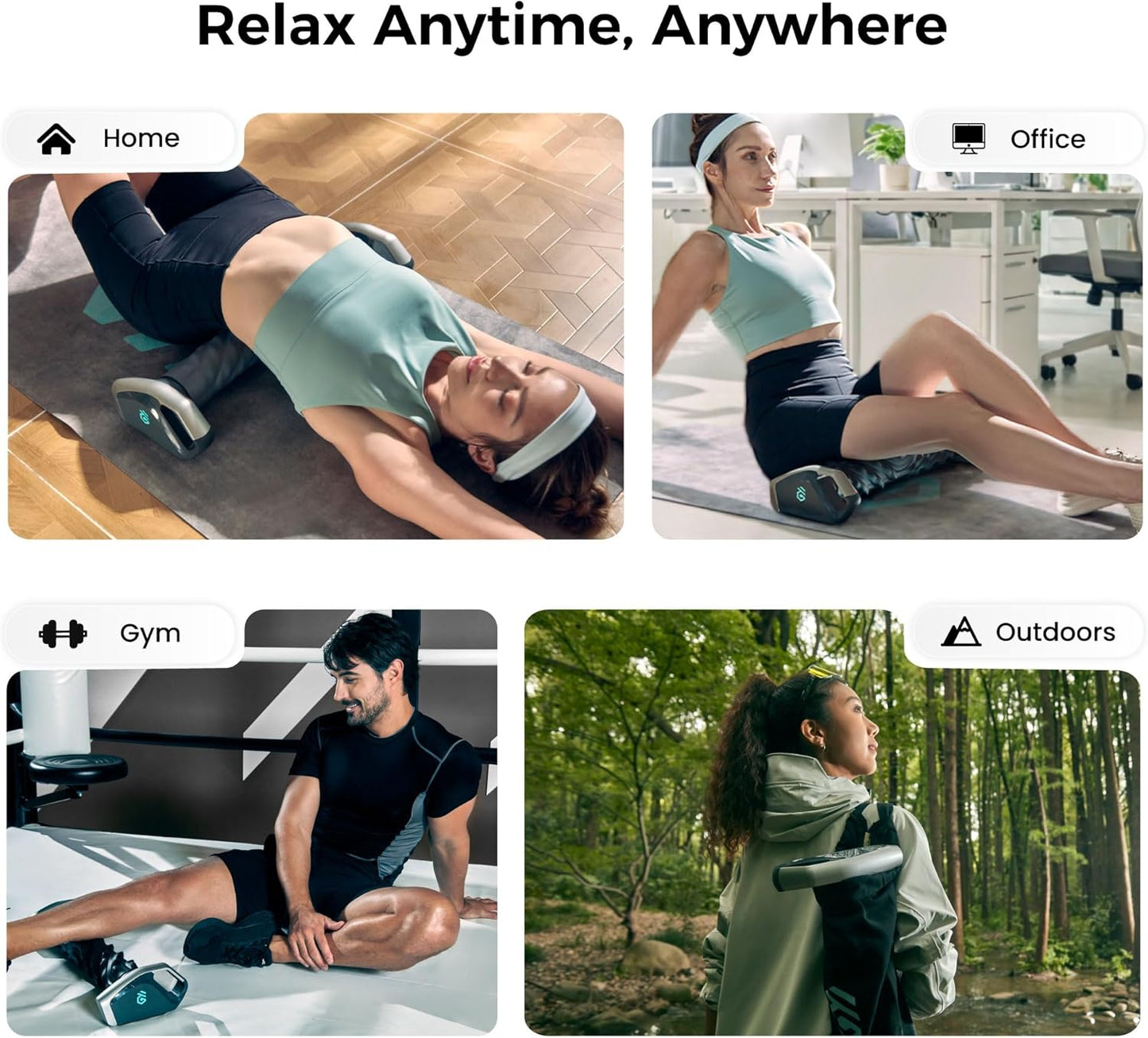 RheoFit A1 Automatic Foam Roller – Hands-Free App-Controlled Muscle Recovery