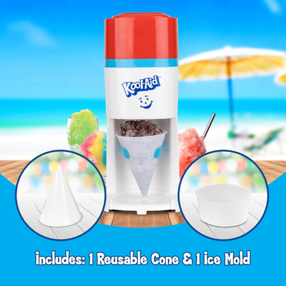 Kool-Aid Shave Ice & Snow Cone Machine – Ice Shaver for Slushies & Frozen Treats