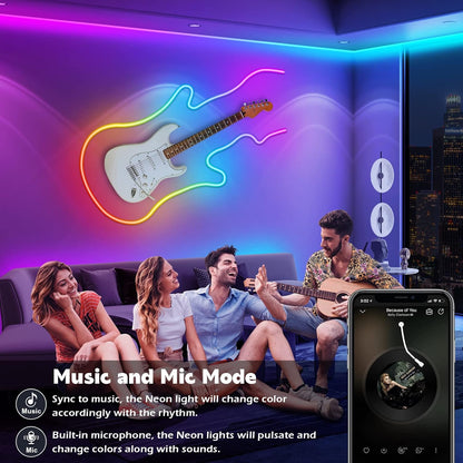 AILBTON 20ft RGB Neon Rope Lights - App Control, Music Sync