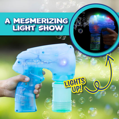 Light-Up Bubble Machine Gun – Automatic LED Bubble Blower Toy for Kids