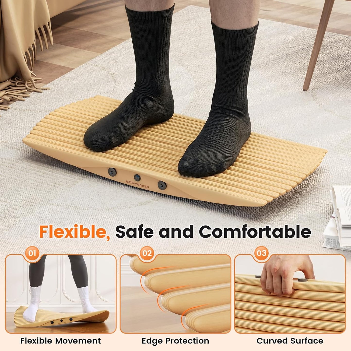 360° Wobble Balance Board – Standing Desk Rocker for Balance & Core Training