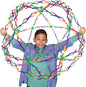Rainbow Hoberman Sphere Extreme expandable ball shown expanded to full size