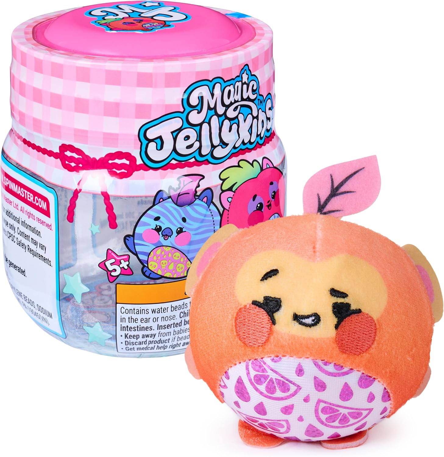 Magic Jellykins water reveal surprise squishy plush toy with food-themed character design