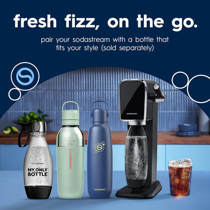 SodaStream TERRA Sparkling Water Maker Bundle – 2 CO2 Cylinders & 3 Bottles