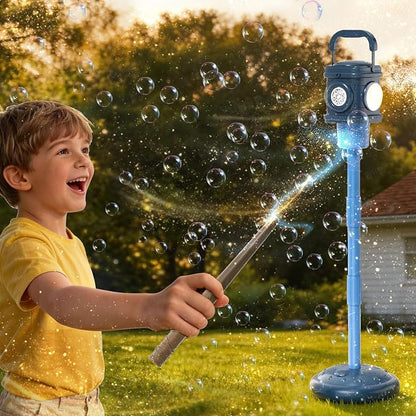 Automatic Disco Bubble Machine – 360° LED Bubble Blower Toy for Kids