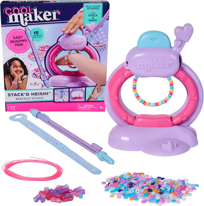 Cool Maker Stack'd Heishi Studio bracelet making kit with beading pen and colorful heishi beads