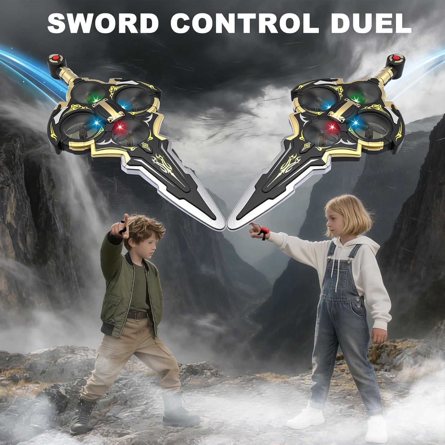 Flying Sword Drone – RC Toy with LED Lights & 360° Flips, Ages 8+