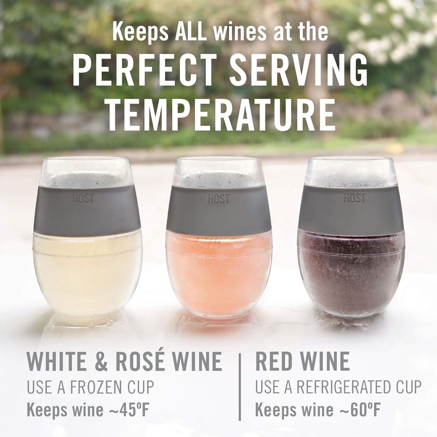 Freezable Stemless Wine Glasses – Insulated Cooling Gel Wine Tumblers Set