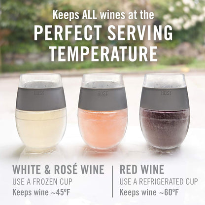Freezable Stemless Wine Glasses – Insulated Cooling Gel Wine Tumblers Set