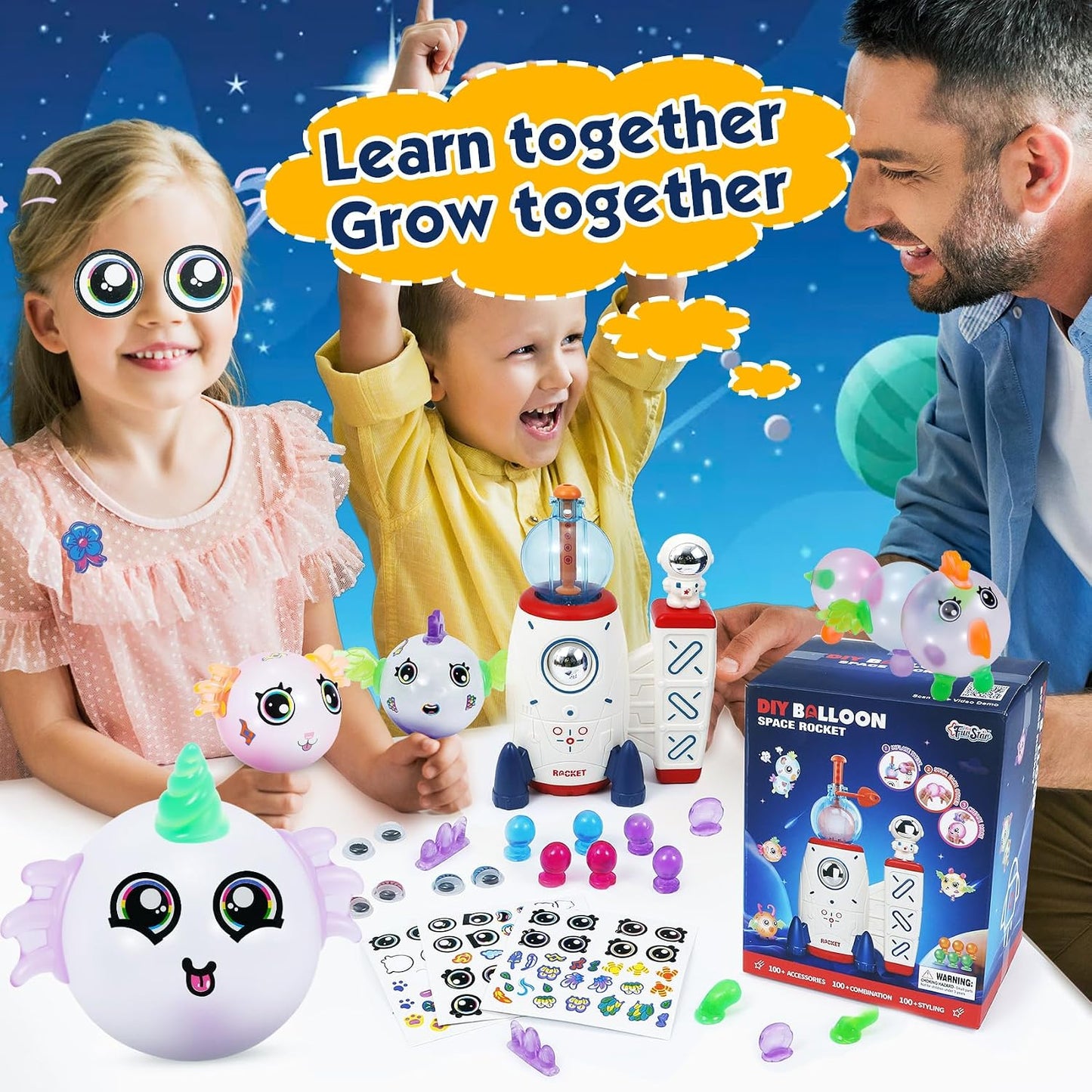 DIY Balloon Decoration Craft Kit for Kids – 195 Pcs Art Set Ages 3+