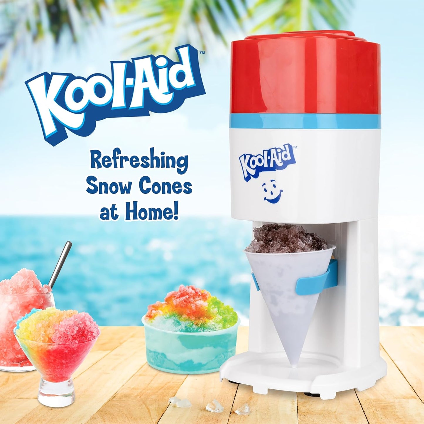 Kool-Aid Shave Ice & Snow Cone Machine – Ice Shaver for Slushies & Frozen Treats