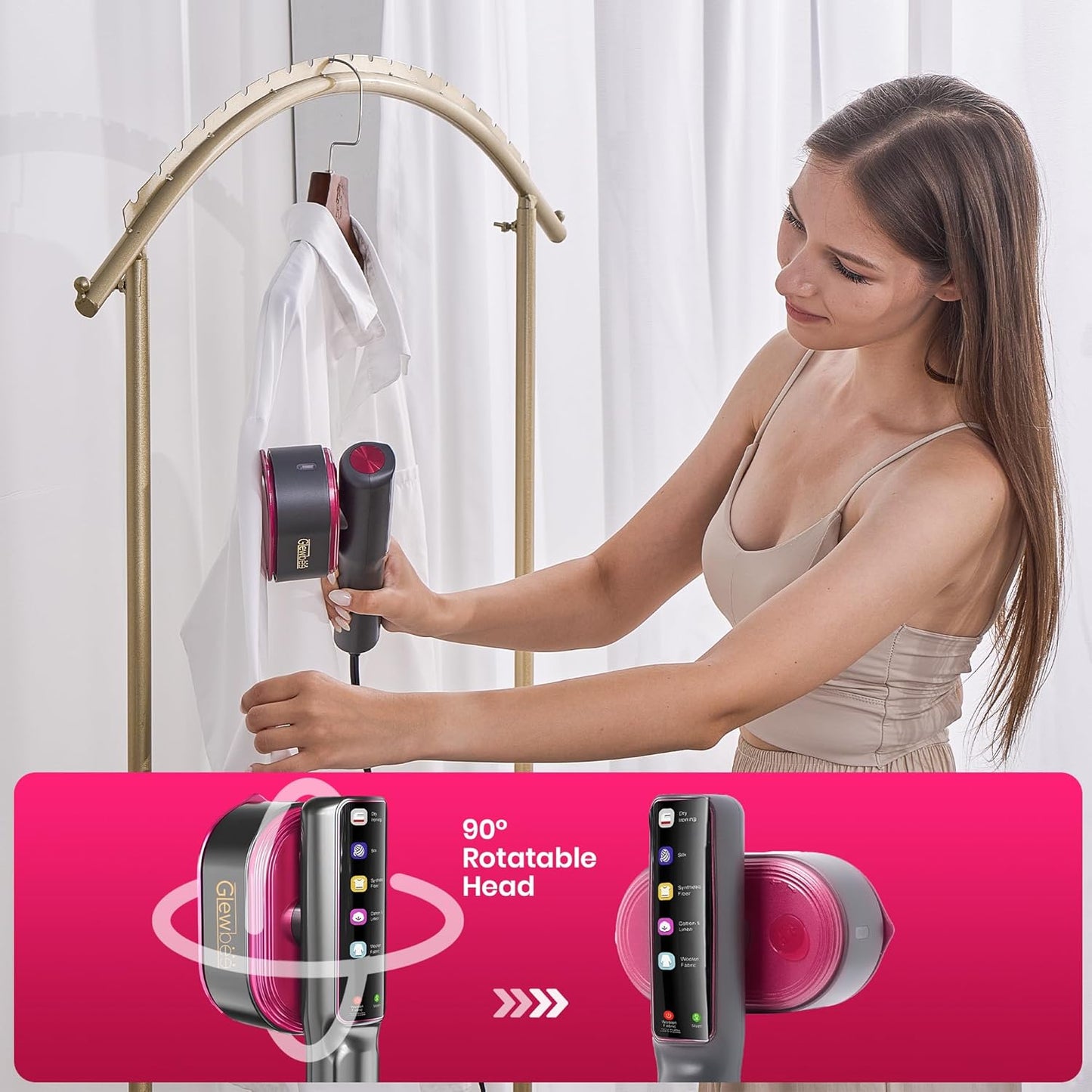2-in-1 Travel Garment Steamer & Iron – Handheld Portable Clothes Steamer