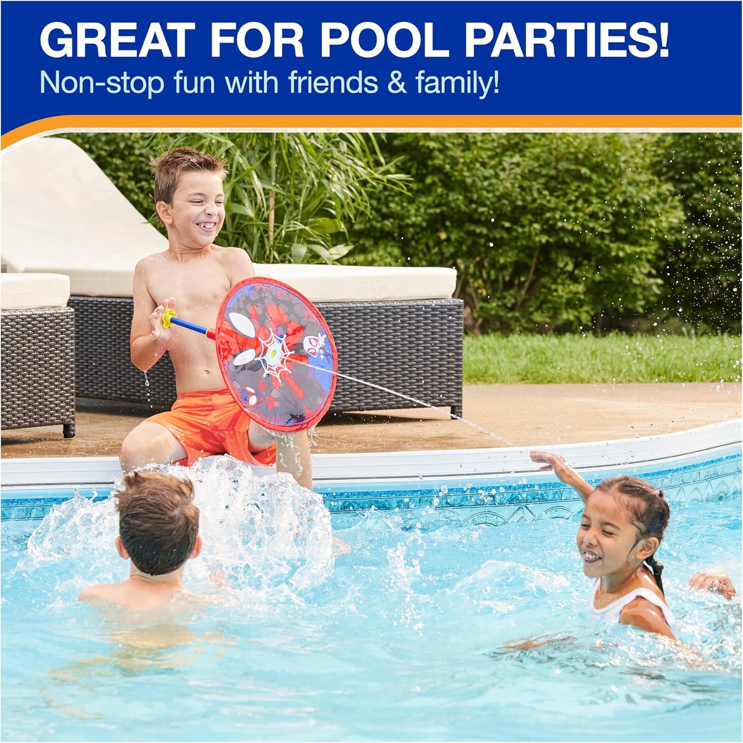Marvel Spidey Aqua Shield Blaster – Kids Water Gun with Shield