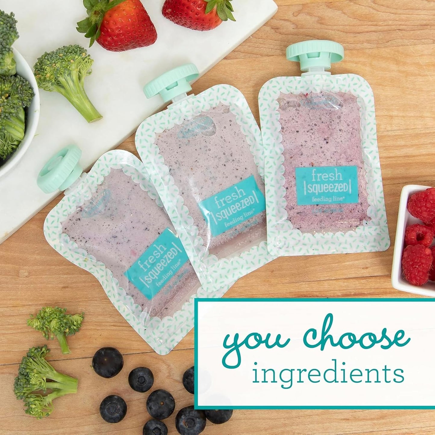 Baby Food Pouch Filling Station – Press & Store Set with 5 Reusable Pouches