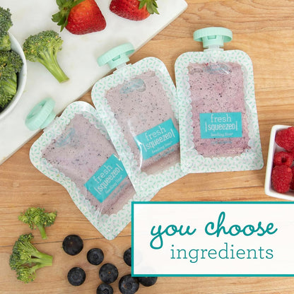 Baby Food Pouch Filling Station – Press & Store Set with 5 Reusable Pouches