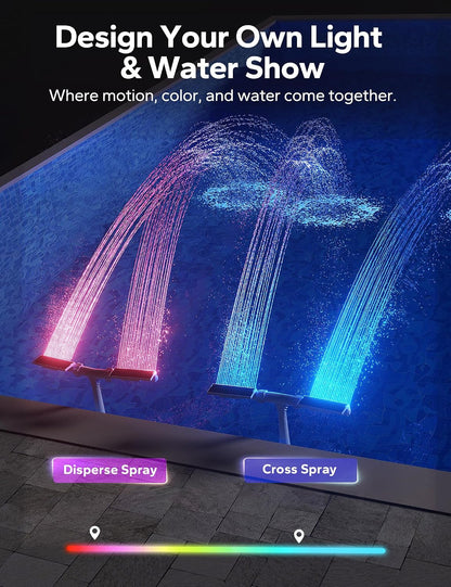 Solar Pool Fountain with LED Lights – Automatic Floating Waterfall Aerator