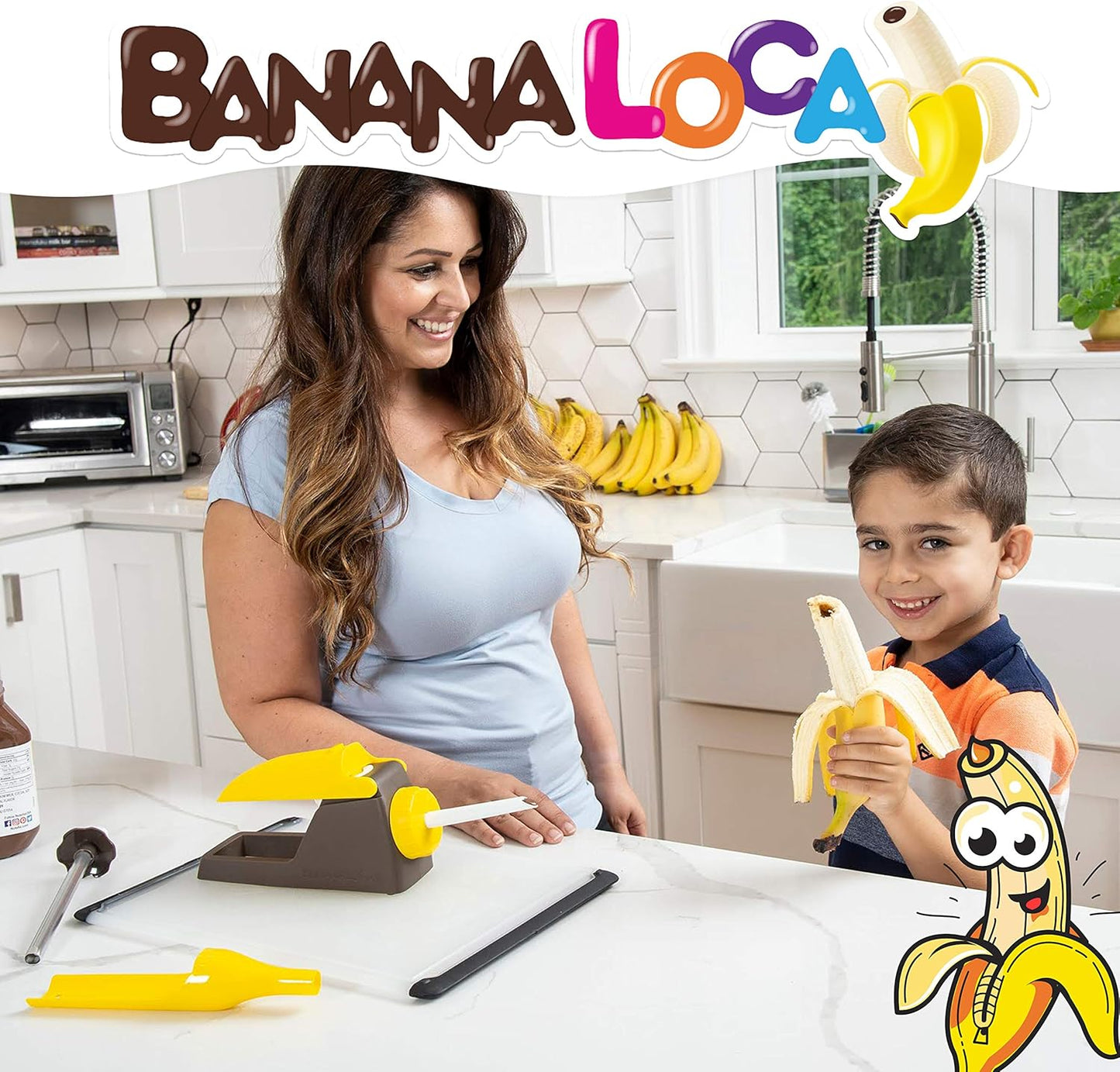 Banana Loca Kitchen Gadget – Core & Fill Bananas in the Peel