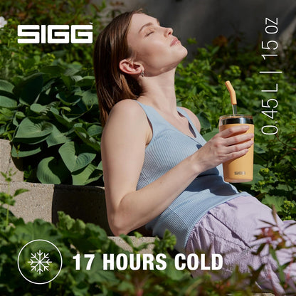 SIGG Helia Insulated Travel Mug – Stainless Steel Tumbler with Glass Straw