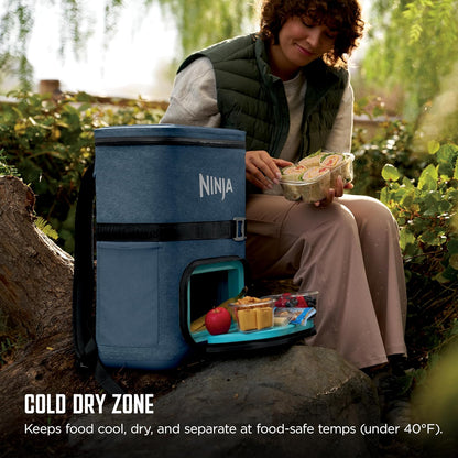 Insulated Cooler Backpack with Dry Zone – 24-Can Leakproof Soft Cooler