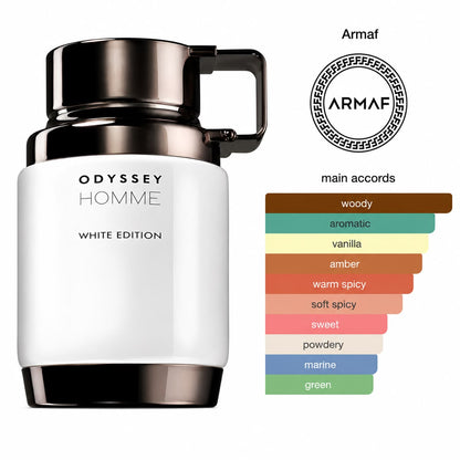 Armaf Odyssey Homme White EDP 3.4 oz – Fresh Musky Cologne for Men