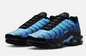 Nike Air Max Plus blue men's sneakers angled pair view