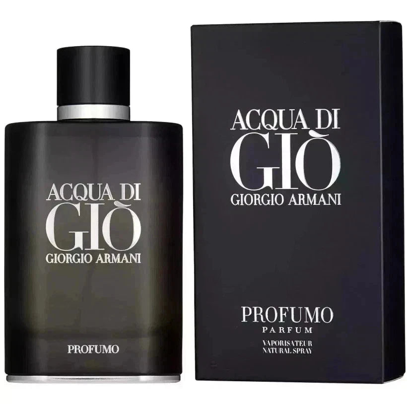 Giorgio Armani Acqua di Giò perfume bottle and packaging on a white background
